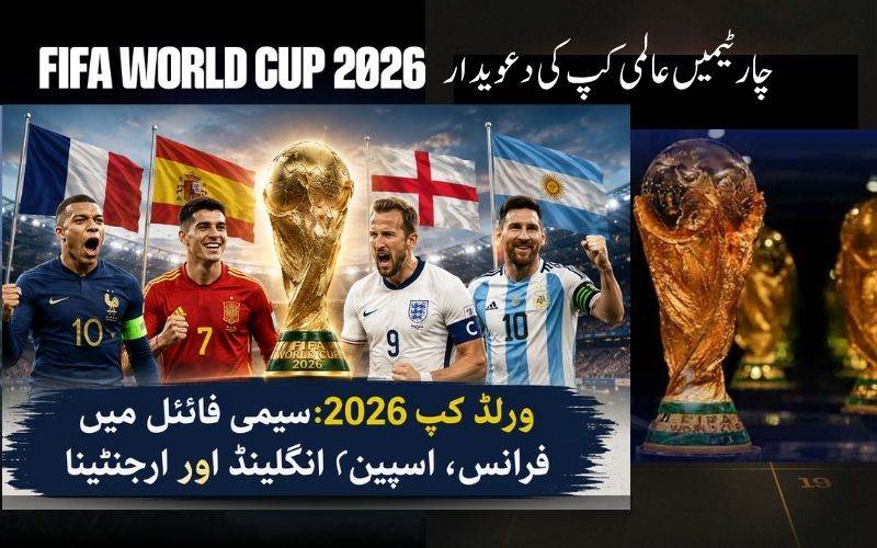 فیفا ورلڈ کپ2026: سیمی فائنل میں ارجنٹائنا، فرانس، اسپین اور انگلینڈ شامل 